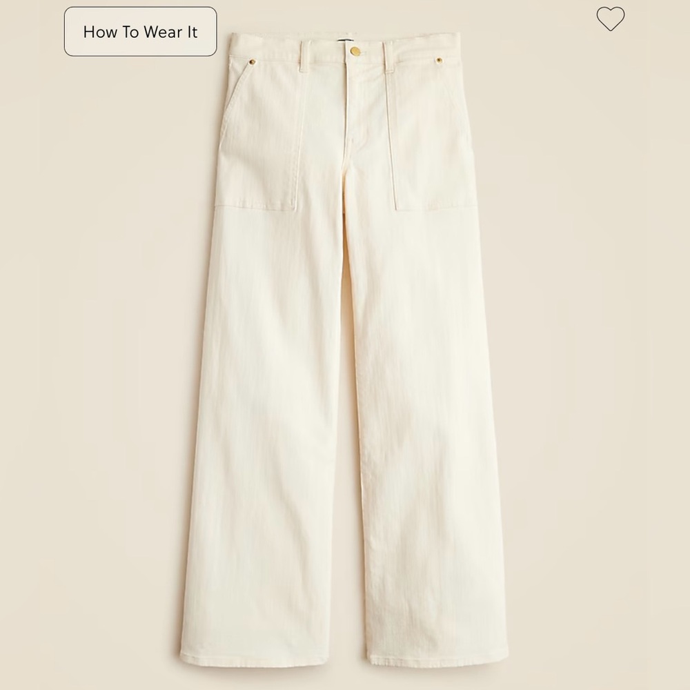 J. Crew Camp Pocket Wide-Leg Cropped Pants